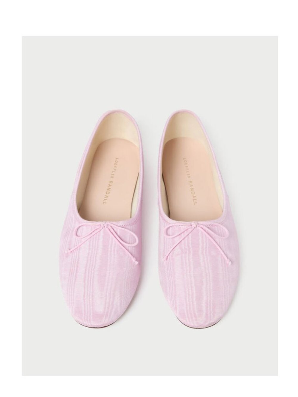 Loeffler Randall Landon Ballet Flat in Powder Pink Moiré Sz 7.5